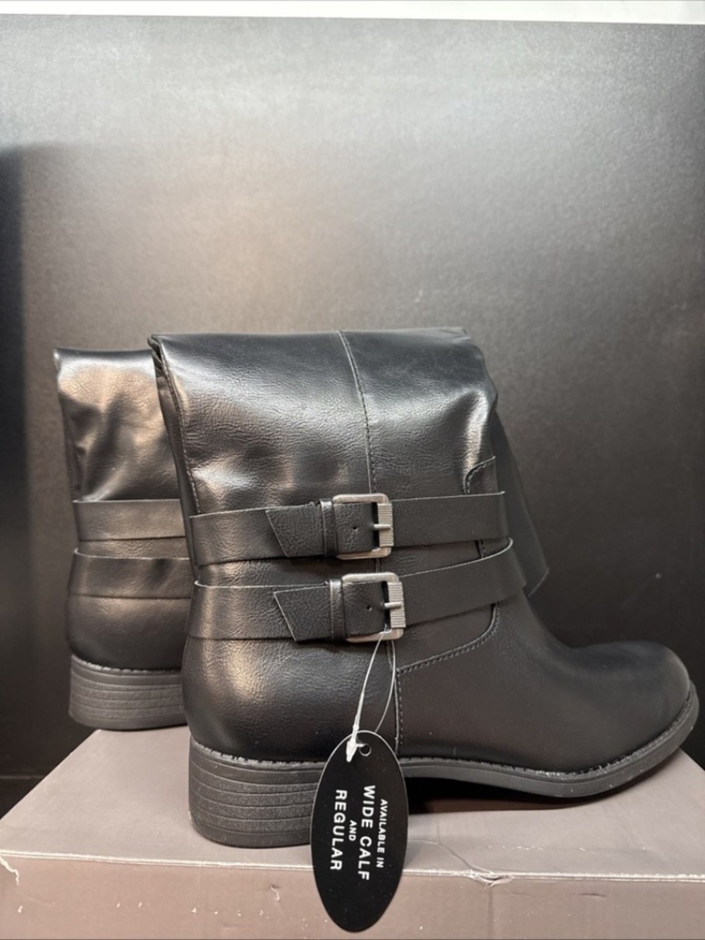 Style & Co Women's Black Maliaa Faux Leather Knee High Riding Boots NWT - Picture 10 of 12